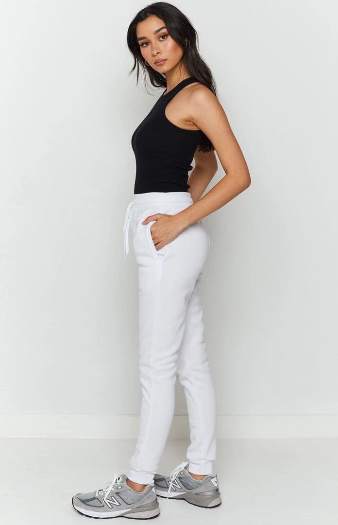 Beginning Boutique Bottoms Sports Wear Track Pants White 6 Beginning Boutique Bottoms Sports Wear Track Pants White