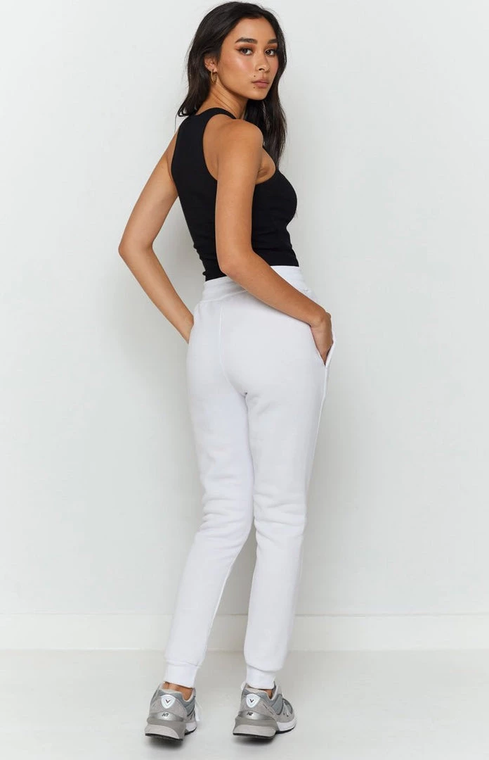 Beginning Boutique Bottoms Sports Wear Track Pants White 7 Beginning Boutique Bottoms Sports Wear Track Pants White