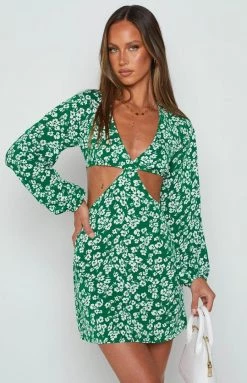 Beginning Boutique Spring Blossom Green Mini Dress 11 Beginning Boutique Spring Blossom Green Mini Dress