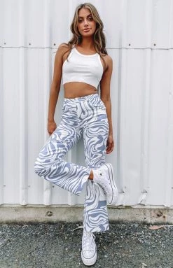 Beginning Boutique Bottoms Spritz Printed Pants Blue 17 Beginning Boutique Bottoms Spritz Printed Pants Blue