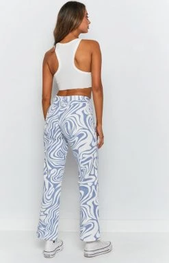 Beginning Boutique Bottoms Spritz Printed Pants Blue 15 Beginning Boutique Bottoms Spritz Printed Pants Blue