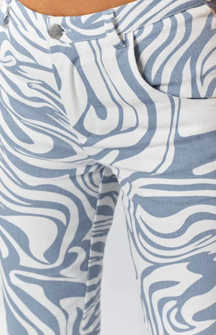 Beginning Boutique Bottoms Spritz Printed Pants Blue 8 Beginning Boutique Bottoms Spritz Printed Pants Blue