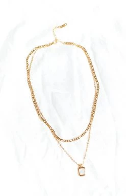 Eclat Stainless Steel Stone Pendant Necklace