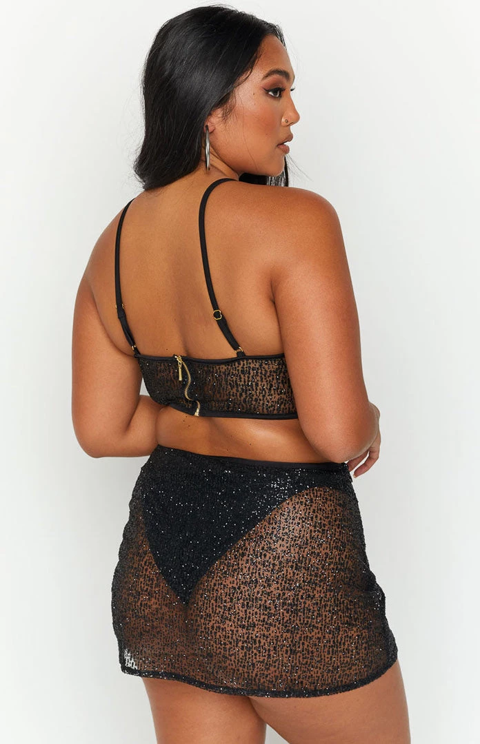 BB Exclusive Bottoms Starman Black Sparkle Skirt 9 BB Exclusive Bottoms Starman Black Sparkle Skirt