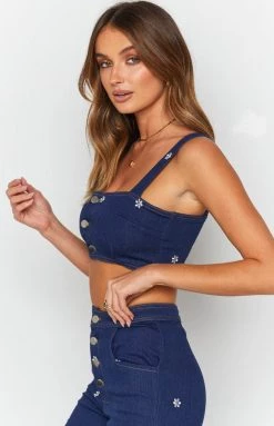 BB Exclusive Stella Crop Top Indigo