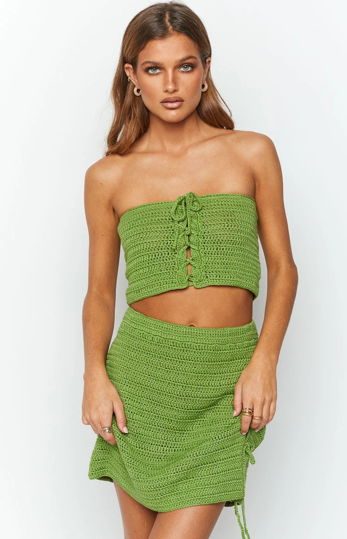 BB Exclusive Stella Green Strapless Crochet Top Tops 1 BB Exclusive Stella Green Strapless Crochet Top Tops