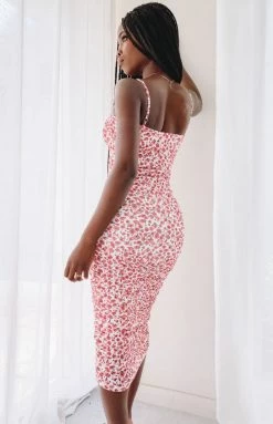 BB Exclusive Stepford Midi Dress Rose Print