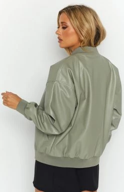 Beginning Boutique Steven Green PU Bomber Jacket
