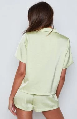BB Exclusive Strasbourg Shirt Green Satin Extended Sizes 15 BB Exclusive Strasbourg Shirt Green Satin Extended Sizes