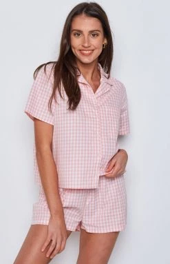 BB Exclusive Strasbourg Shirt Pink Gingham Extended Sizes