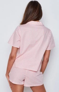 BB Exclusive Strasbourg Shirt Pink Gingham Extended Sizes
