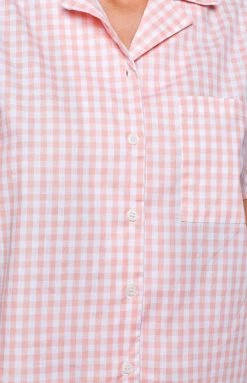 BB Exclusive Strasbourg Shirt Pink Gingham Extended Sizes