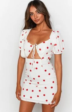 BB Exclusive Stuck With U Mini Dress Red Spot Dresses
