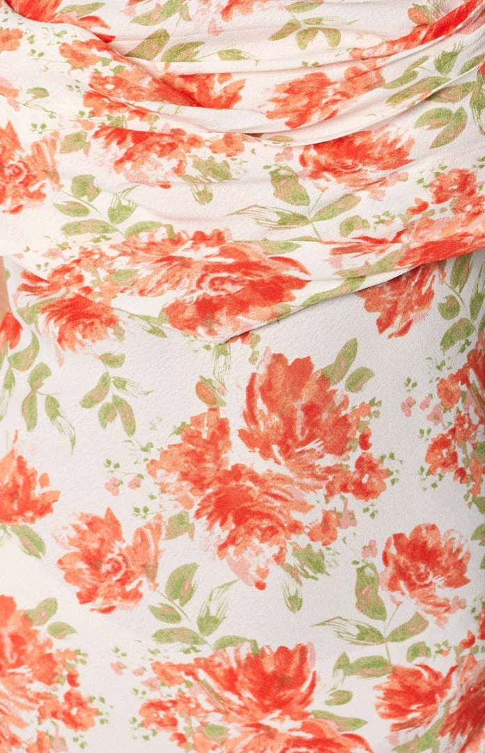 Beginning Boutique Summer Bouquet Orange Midi Dress 9 Beginning Boutique Summer Bouquet Orange Midi Dress