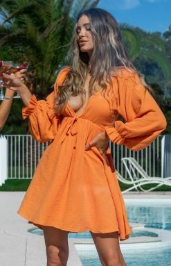 BB Exclusive Sun's Out Mini Dress Orange Dresses