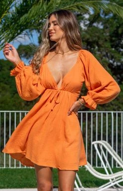 BB Exclusive Sun's Out Mini Dress Orange Dresses