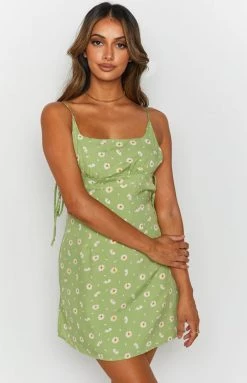 Beginning Boutique Sunset Loving Mini Dress Green