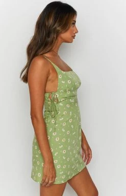 Beginning Boutique Sunset Loving Mini Dress Green