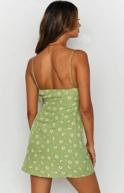 Beginning Boutique Sunset Loving Mini Dress Green