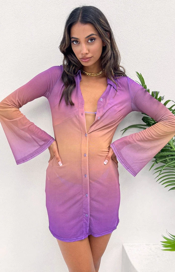 BB Exclusive Sunset Purple Mesh Dress Dresses 2 BB Exclusive Sunset Purple Mesh Dress Dresses
