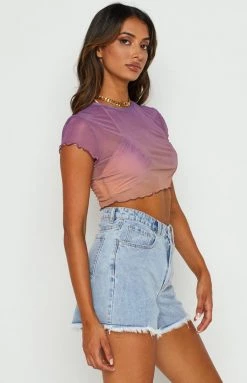 BB Exclusive Sunset Purple Mesh Top Tops 12 BB Exclusive Sunset Purple Mesh Top Tops