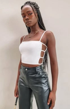 BB Exclusive Super Lonely Crop Top White Tops