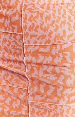 BB Exclusive Surfers Mesh Skirt Orange Print
