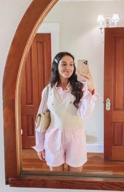 Emma Rose X Beginning Boutique The Susie Vest Cream Tops