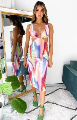 BB Exclusive Sylvia Multi Midi Dress Dresses