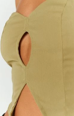 Beginning Boutique Tops Take Care Green Top