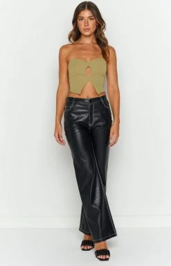 Beginning Boutique Tops Take Care Green Top