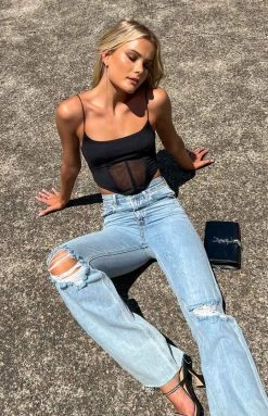 Beginning Boutique Tops Tammy Black Corset Top