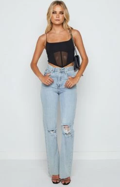 BB Exclusive Kain Straight Leg Jeans Light Indigo