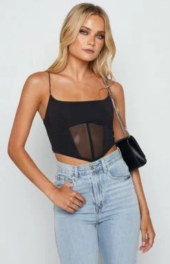 Beginning Boutique Tops Tammy Black Corset Top
