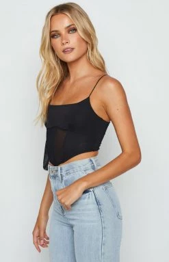 Beginning Boutique Tops Tammy Black Corset Top