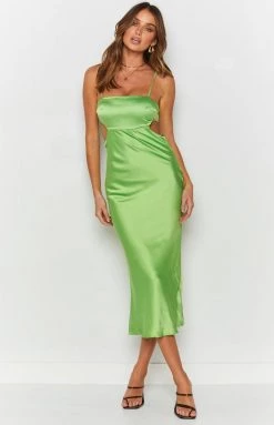 Beginning Boutique Dresses Taryn Midi Dress Green