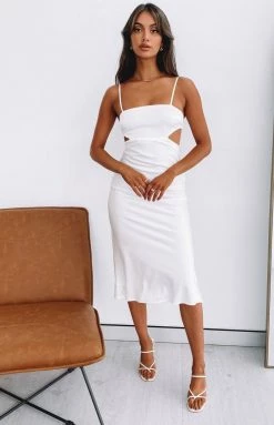 Beginning Boutique Taryn Midi Dress White Dresses