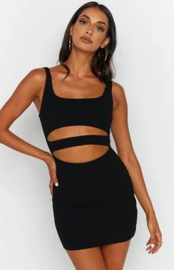 Beginning Boutique Tashena Black Cut Out Mini Dress Dresses