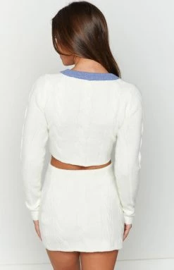 BB Exclusive Teagan White Knit Mini Skirt New