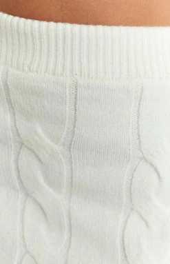 BB Exclusive Teagan White Knit Mini Skirt New