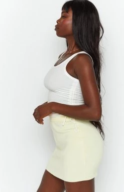 Beginning Boutique Bottoms Tell Me Knit Skirt Yellow