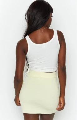 Beginning Boutique Bottoms Tell Me Knit Skirt Yellow