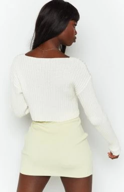 Beginning Boutique Bottoms Tell Me Knit Skirt Yellow