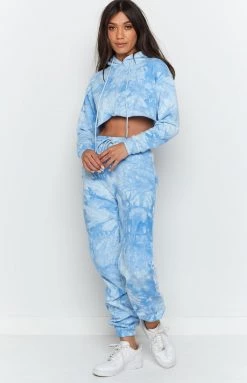 Beginning Boutique Outerwear The Creator Hoodie Blue Tie Dye