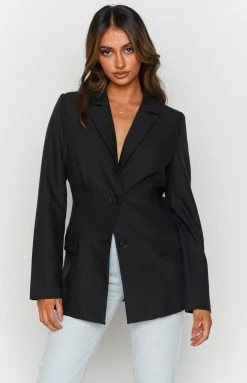 Emma Rose X Beginning Boutique The Kirsty Blazer Black