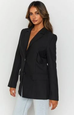 Emma Rose X Beginning Boutique The Kirsty Blazer Black