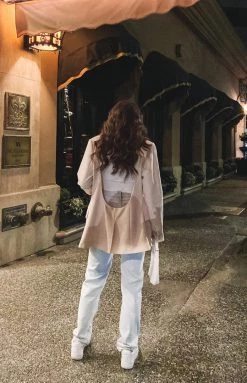 Emma Rose X Beginning Boutique The Kirsty Blazer Cream Outerwear