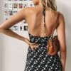 BB Exclusive The Last Time Halter Dress Black Floral Dresses