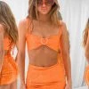The Volt Jodi Orange Skirt New