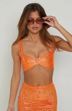 The Volt Valentina Orange Top